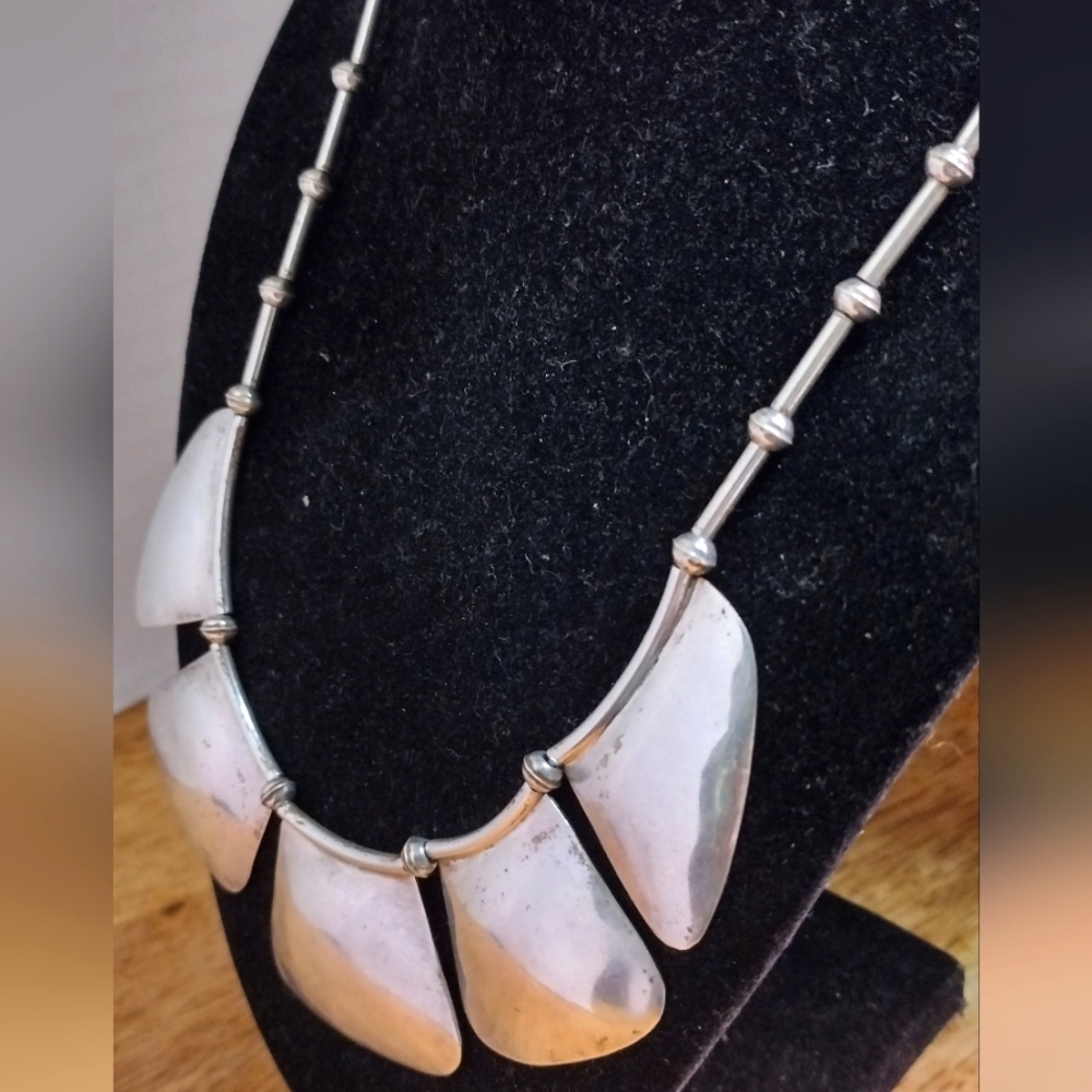 Sterling Silver Frank Patana Influenced Style Design  Necklace